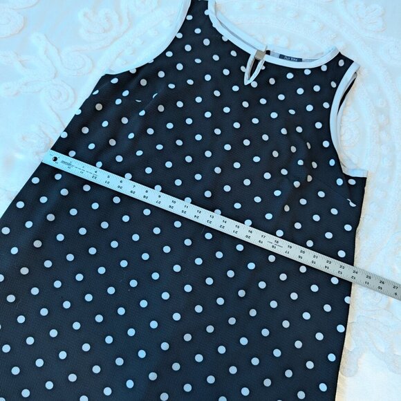 New York Clothing Company 2X black with white polka dot mini dress EUC - Picture 5 of 9